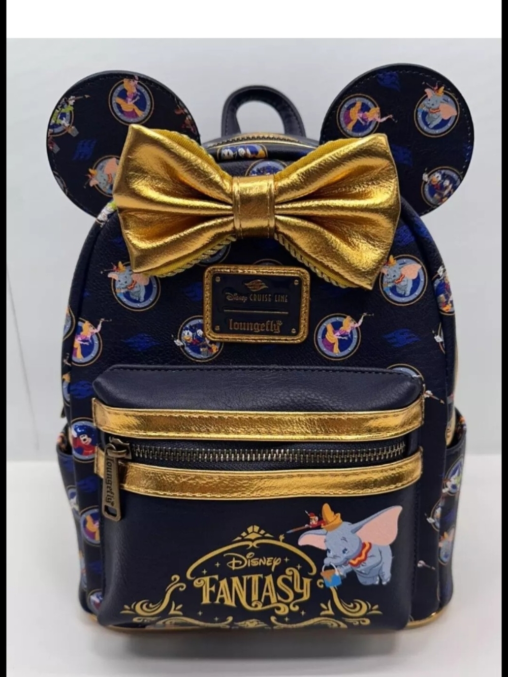 Loungefly Navy & Gold Dumbo Fantasy Mini Backpack